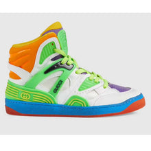 Load image into Gallery viewer, Gucci Unisex GG Gucci Basket Sneaker Green Demetra Rubber Interlocking G Patch