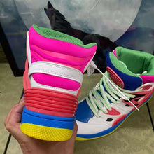 Load image into Gallery viewer, Gucci Unisex GG Gucci Basket Sneaker Pink Demetra Rubber Interlocking Grey Mesh