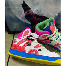 Load image into Gallery viewer, Gucci Unisex GG Gucci Basket Sneaker Pink Demetra Rubber Interlocking Grey Mesh