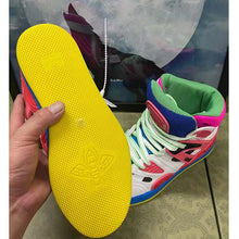 Load image into Gallery viewer, Gucci Unisex GG Gucci Basket Sneaker Pink Demetra Rubber Interlocking Grey Mesh