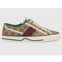Load image into Gallery viewer, Gucci Unisex GG Gucci Tennis 1977 Sneaker Beige Ebony Original Canvas