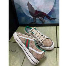 Load image into Gallery viewer, Gucci Unisex GG Gucci Tennis 1977 Sneaker Beige Ebony Original Canvas