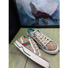 Load image into Gallery viewer, Gucci Unisex GG Gucci Tennis 1977 Sneaker Beige Ebony Original Canvas