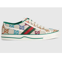 Load image into Gallery viewer, Gucci Unisex GG Gucci Tennis 1977 Sneaker Green Red Web Flat 2 cm Heel