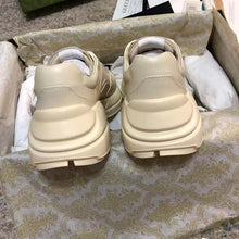 Load image into Gallery viewer, Gucci Unisex GG Rhyton Heart Sneaker Ivory Leather Interlocking G Low 5 cm Heel