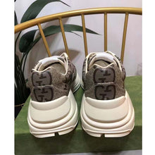 Load image into Gallery viewer, Gucci Unisex GG Rhyton Sneaker Beige Ebony Maxi GG Supreme Canvas 4 cm Heel