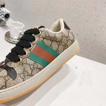 Load image into Gallery viewer, Gucci Unisex GG Screener Sneaker Beige Ebony GG Supreme Canvas Green Red Web