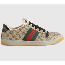 Load image into Gallery viewer, Gucci Unisex GG Screener Sneaker Beige Ebony GG Supreme Canvas Green Red Web