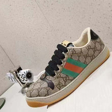 Load image into Gallery viewer, Gucci Unisex GG Screener Sneaker Beige Ebony GG Supreme Canvas Green Red Web