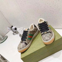 Load image into Gallery viewer, Gucci Unisex GG Screener Sneaker Beige Ebony GG Supreme Canvas Green Red Web