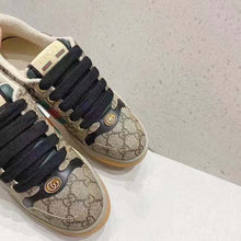Load image into Gallery viewer, Gucci Unisex GG Screener Sneaker Beige Ebony GG Supreme Canvas Green Red Web