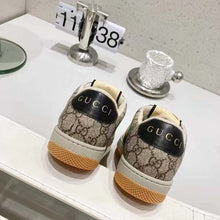 Load image into Gallery viewer, Gucci Unisex GG Screener Sneaker Beige Ebony GG Supreme Canvas Green Red Web