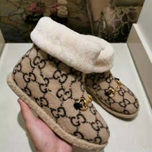 Load image into Gallery viewer, Gucci Unisex GG Wool Ankle Boot in Textured Fabrics-Beige