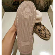 Load image into Gallery viewer, Gucci Unisex GG Wool Ankle Boot in Textured Fabrics-Beige