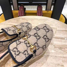 Load image into Gallery viewer, Gucci Unisex GG Wool Loafer in Beige and Ebony GG Wool