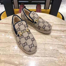 Load image into Gallery viewer, Gucci Unisex GG Wool Loafer in Beige and Ebony GG Wool