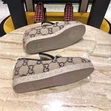 Load image into Gallery viewer, Gucci Unisex GG Wool Loafer in Beige and Ebony GG Wool