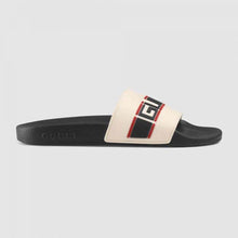 Load image into Gallery viewer, Gucci Unisex Gucci Stripe Rubber Slide Sandal 2cm Height-White