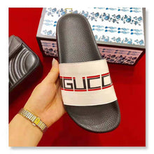 Load image into Gallery viewer, Gucci Unisex Gucci Stripe Rubber Slide Sandal 2cm Height-White