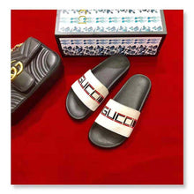 Load image into Gallery viewer, Gucci Unisex Gucci Stripe Rubber Slide Sandal 2cm Height-White