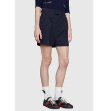 Load image into Gallery viewer, Gucci Unisex Gucci Tennis 1977 Sneaker Black Leather Green Red Web Flat