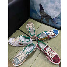 Load image into Gallery viewer, Gucci Unisex Gucci Tennis 1977 Sneaker Light Blue Ivory GG Stretch Cotton