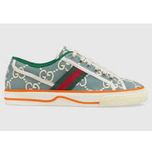 Load image into Gallery viewer, Gucci Unisex Gucci Tennis 1977 Sneaker Light Blue Ivory GG Stretch Cotton