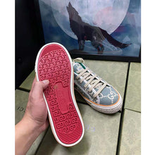 Load image into Gallery viewer, Gucci Unisex Gucci Tennis 1977 Sneaker Light Blue Ivory GG Stretch Cotton