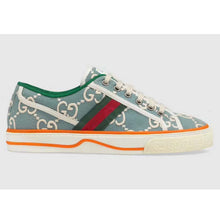 Load image into Gallery viewer, Gucci Unisex Gucci Tennis 1977 Sneaker Light Blue Ivory GG Stretch Cotton