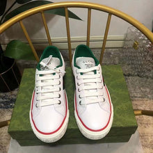 Load image into Gallery viewer, Gucci Unisex Gucci Tennis 1977 Sneaker White Leather Green Red Web Flat