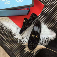 Load image into Gallery viewer, Gucci Unisex Jordaan GG Velvet Loafer-Black