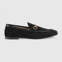 Load image into Gallery viewer, Gucci Unisex Jordaan GG Velvet Loafer-Black