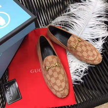 Load image into Gallery viewer, Gucci Unisex Jordaan GG Velvet Loafer-Brown