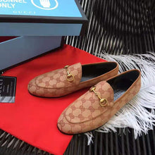 Load image into Gallery viewer, Gucci Unisex Jordaan GG Velvet Loafer-Brown