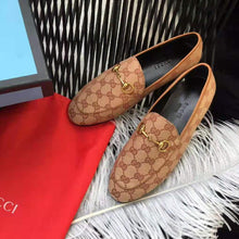 Load image into Gallery viewer, Gucci Unisex Jordaan GG Velvet Loafer-Brown
