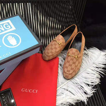 Load image into Gallery viewer, Gucci Unisex Jordaan GG Velvet Loafer-Brown