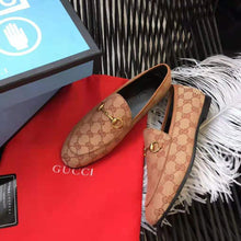Load image into Gallery viewer, Gucci Unisex Jordaan GG Velvet Loafer-Brown