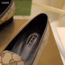 Load image into Gallery viewer, Gucci Unisex Maxi GG Jordaan Loafer Camel Ebony Maxi Canvas Canvas