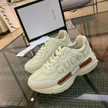 Load image into Gallery viewer, Gucci Unisex Rhyton Gucci Logo Leather Sneaker-Beige