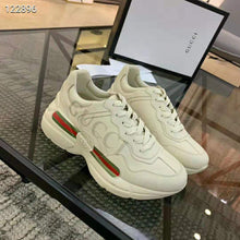 Load image into Gallery viewer, Gucci Unisex Rhyton Gucci Logo Leather Sneaker-Beige