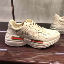 Load image into Gallery viewer, Gucci Unisex Rhyton Gucci Logo Leather Sneaker-Beige