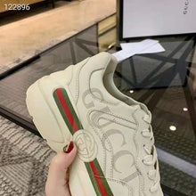Load image into Gallery viewer, Gucci Unisex Rhyton Gucci Logo Leather Sneaker-Beige