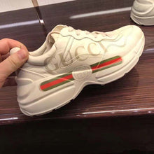 Load image into Gallery viewer, Gucci Unisex Rhyton Gucci Logo Leather Sneaker-Beige