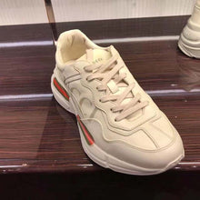Load image into Gallery viewer, Gucci Unisex Rhyton Gucci Logo Leather Sneaker-Beige