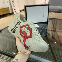 Load image into Gallery viewer, Gucci Unisex Rhyton Sneaker with Mouth Print-Beige
