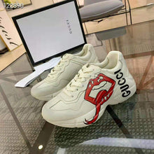 Load image into Gallery viewer, Gucci Unisex Rhyton Sneaker with Mouth Print-Beige