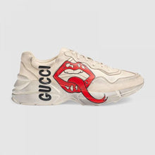 Load image into Gallery viewer, Gucci Unisex Rhyton Sneaker with Mouth Print-Beige