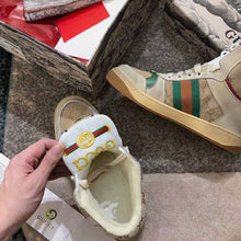 Load image into Gallery viewer, Gucci Unisex Screener GG High-Top Sneaker in Beige Original GG Canvas and Leather