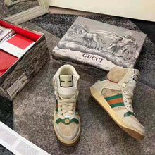 Load image into Gallery viewer, Gucci Unisex Screener GG High-Top Sneaker in Beige Original GG Canvas and Leather