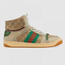 Load image into Gallery viewer, Gucci Unisex Screener GG High-Top Sneaker in Beige Original GG Canvas and Leather